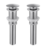 2 Pcs Bathroom Sink Drain without Overflow, Vessel Sink Lavatory Vanity Pop Up Drain Stopper, 304 Stainless Steel