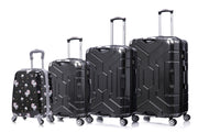 Luggage set PC material four piece travel luggage set, with rotating wheels and a sense of technology