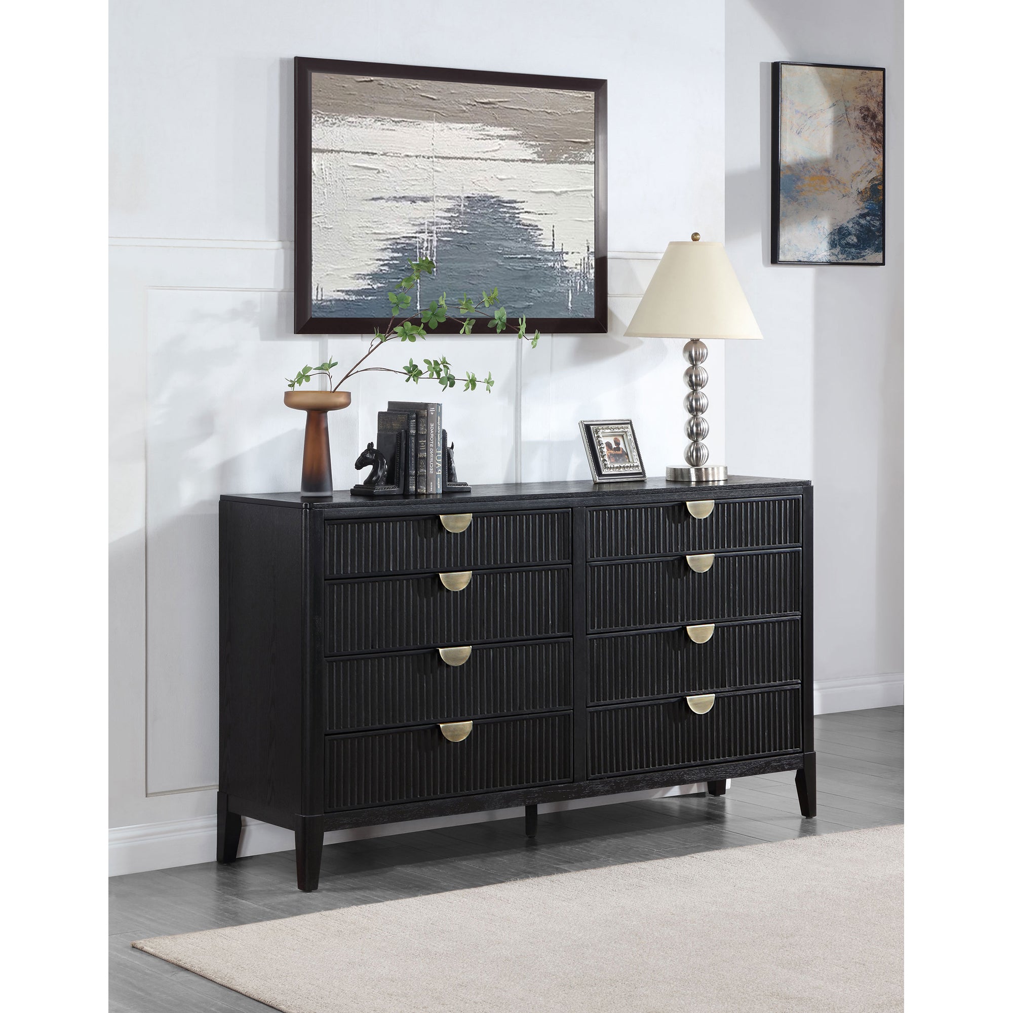 Mason Black 8-Drawer Dresser