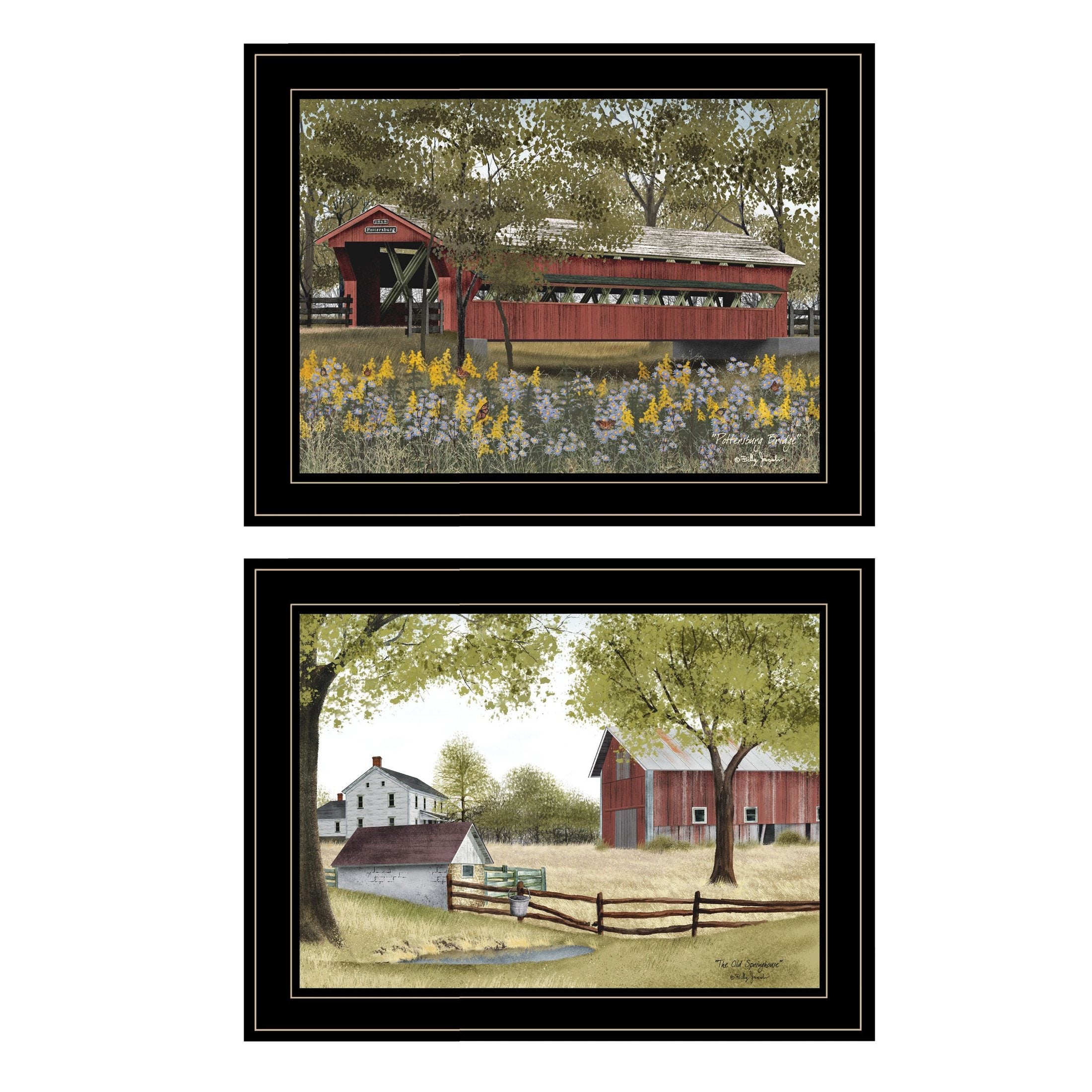'The Spring House' 2-Piece Vignette by Billy Jacob, Black Frame