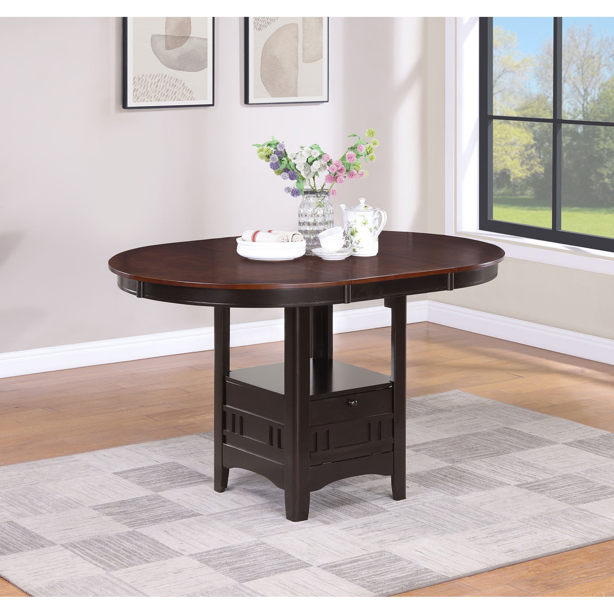 Hester Chestnut Extension Counter Dining Table