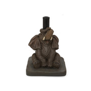 Charming Elephant Umbrella Base with Concrete Design in Gray