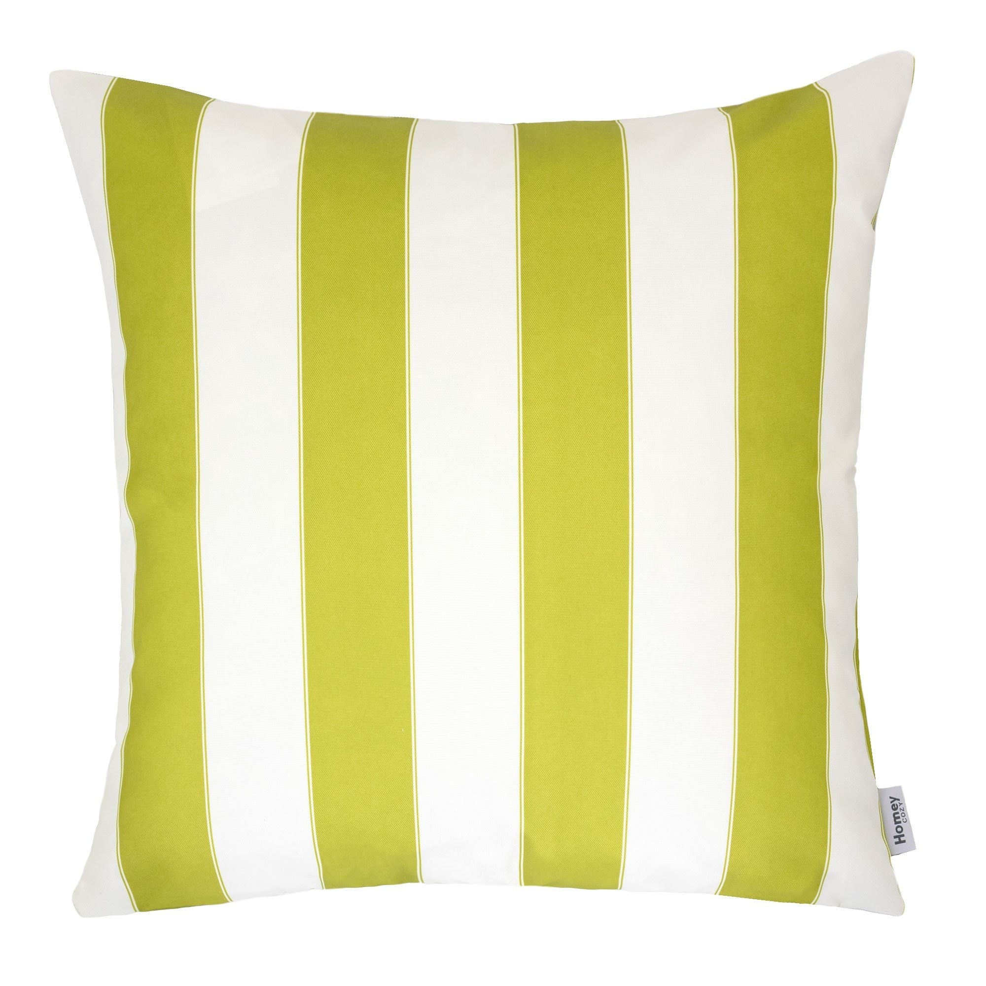 Horizon Stripe Pillow - Lime Green Outdoor & Indoor Pillow with Solarium Polyester Fabric, 20x20 inches
