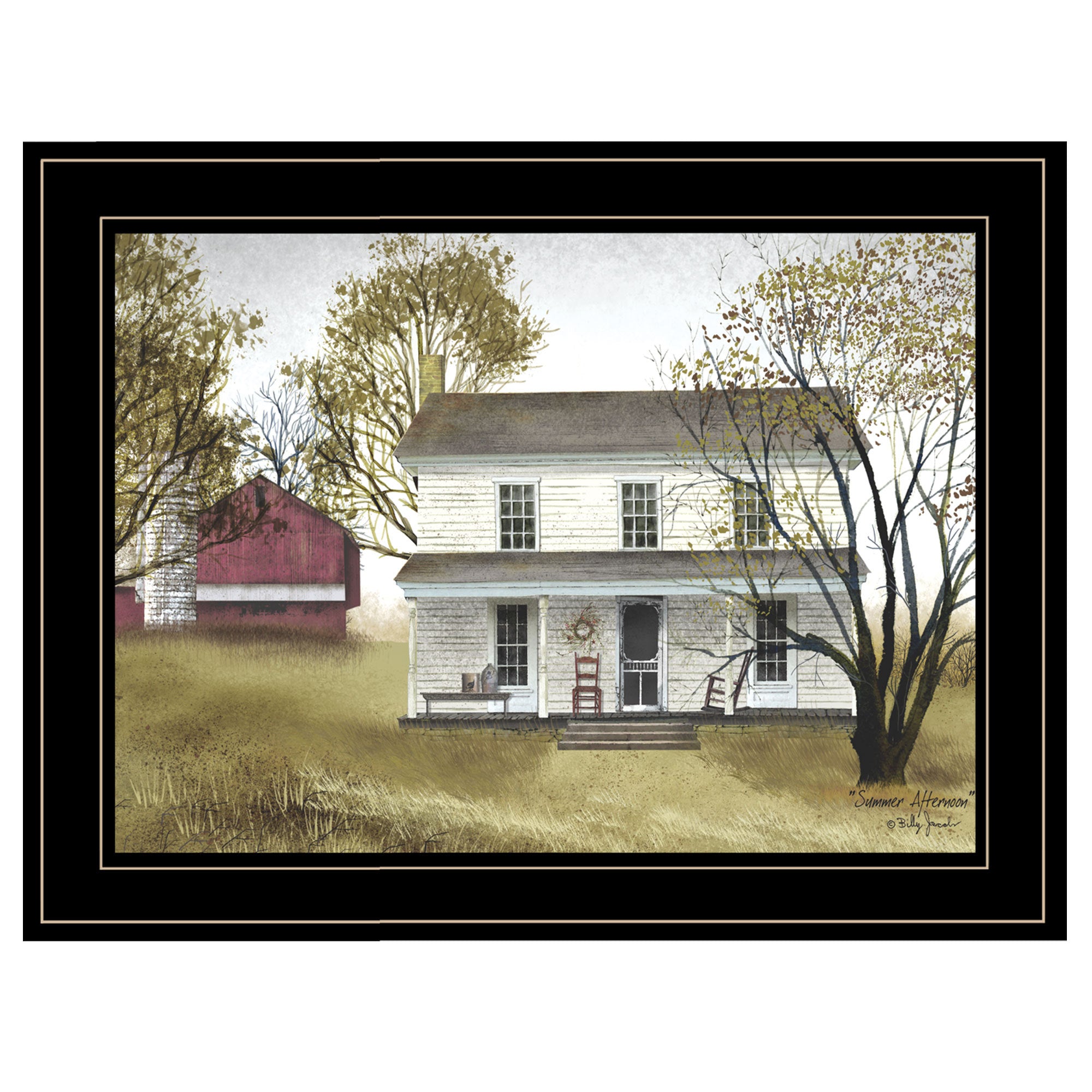'Summer Afternoon' by Billy Jacobs, Ready to Hang Framed Print, Black Frame