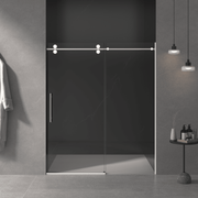 56'-60'W x 70'H Frameless Shower Door, Sliding Shower Door, with Premium 5/16'(8mm) Thick Tempered Glass Shower Enclosure ,Double Side Easy Clean Coat,Chrom Finished With Buffer