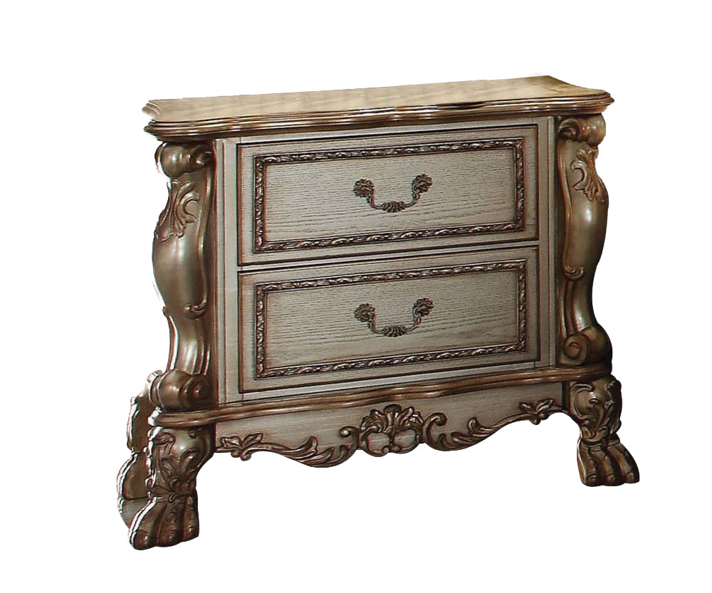 Dresden Gold Patina & Bone Finish Nightstand