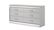 Glam Modern Style 6- Drawer Dresser Made with Wood in White (INCLUDES DRESSER ONLY)  same as B009P243212 (CA Inventory)