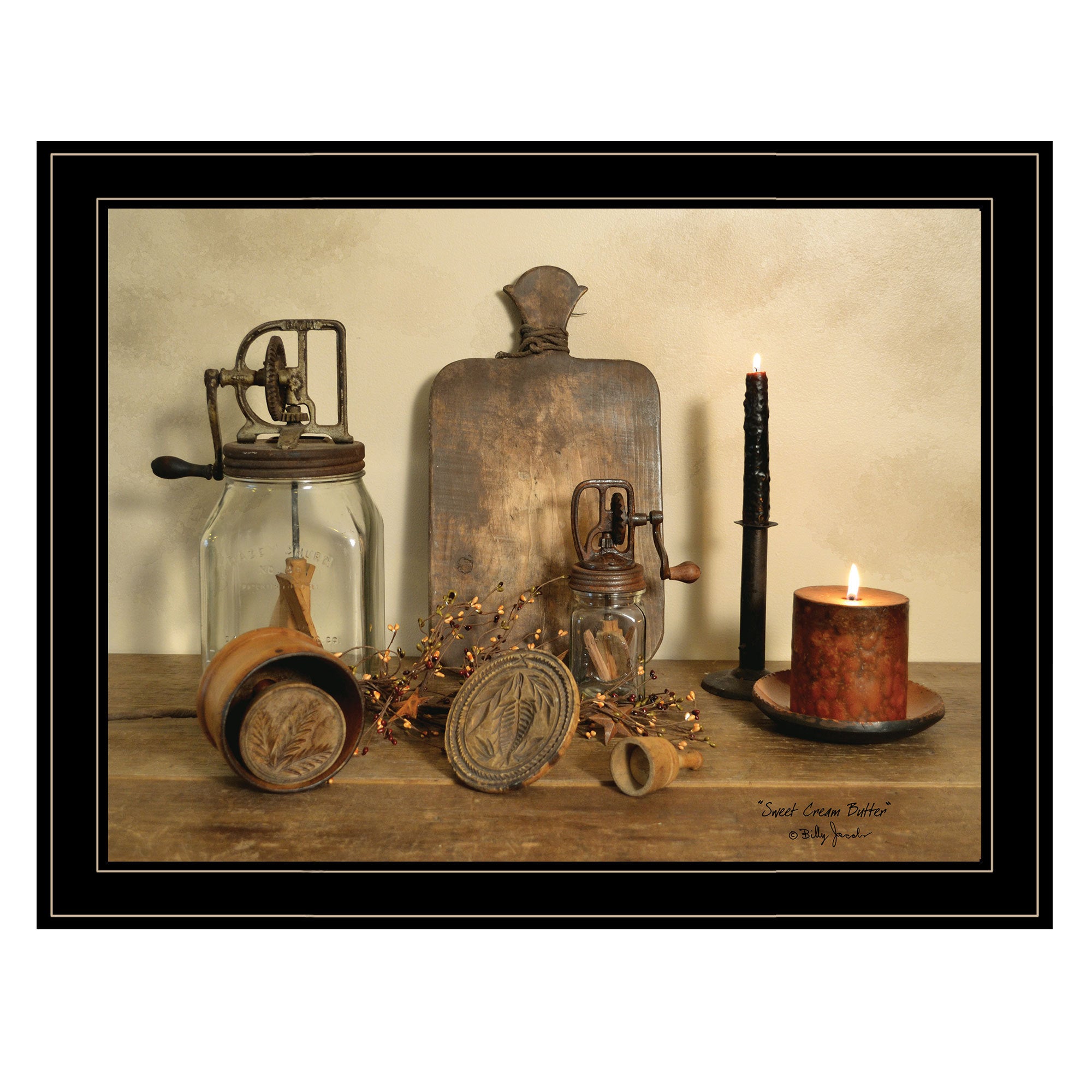 'Sweet Cream Butter' by Billy Jacobs, Ready to Hang Framed Print, Black Frame