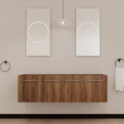 60 Inch Wall-mounted Bathroom Vanity (Only the Cabinet Body, No Top Sink)-BVB09160BRE