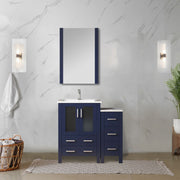 Navy Blue Bath Vanity 36 in. W x 18.25 in. D
