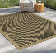 Earth GC_NTL1003 Jute/Black 7 ft. 10 in. x 10 ft. 3 in. Indoor/Outdoor Area Rug