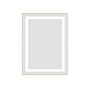 24 x 30 Inch LED Bathroom Mirror with Front and Backlight, Wall Mounted Vanity Mirror with Aluminum Frame, Anti-Fog, Memory, 3 Colors, Stepless Dimmable