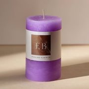 Rustic Pillar Candle 3'x5' Purple