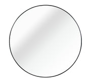 Black 20 Inch Metal Round Bathroom Mirror