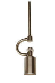 Brushed Nickel Color Pendant Light Fixture for 1 Lights, Vintage Ceiling Hanging Light Fixture with Fabric Cord for Home Lightning