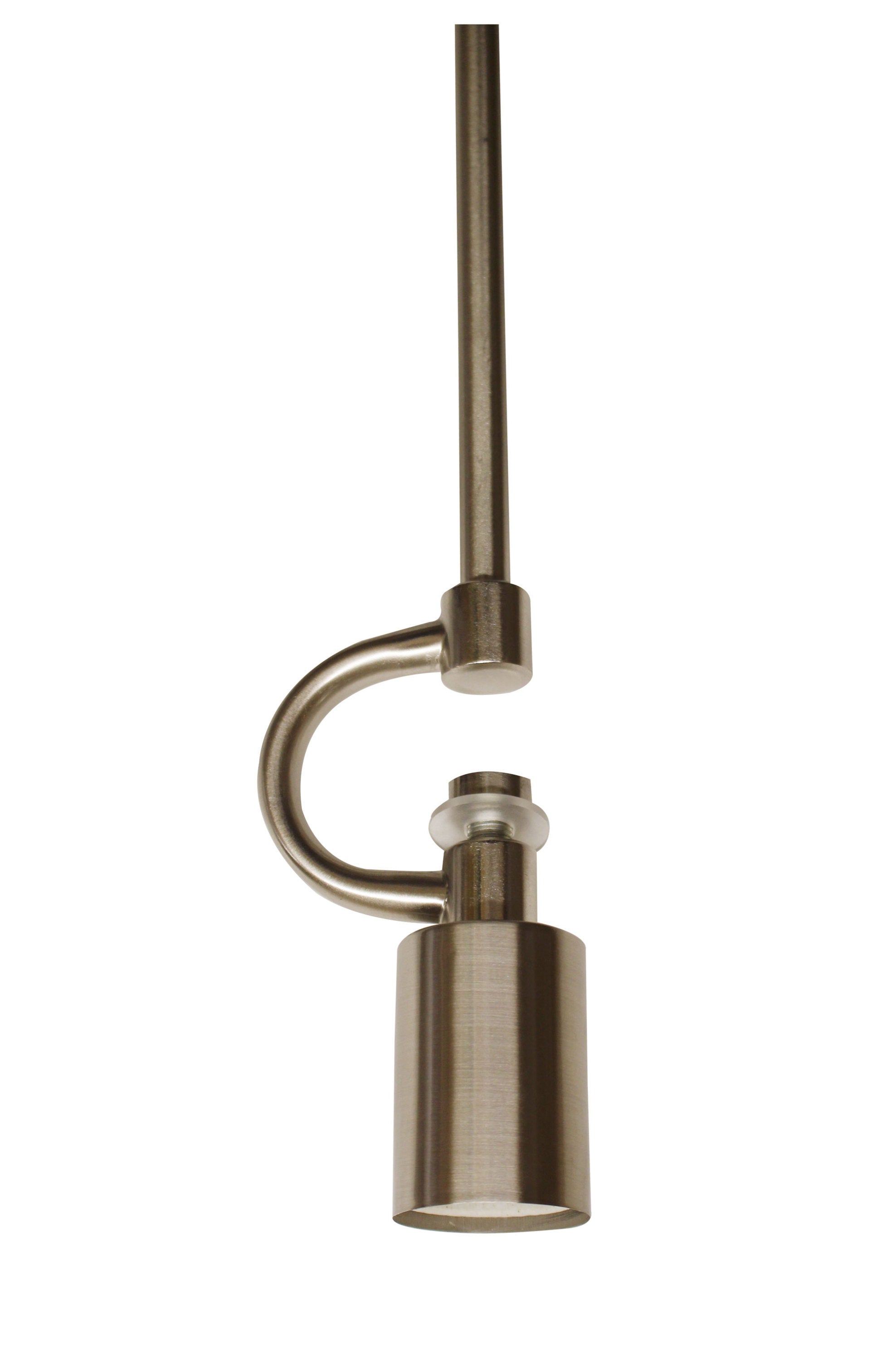 Brushed Nickel Color Pendant Light Fixture for 1 Lights, Vintage Ceiling Hanging Light Fixture with Fabric Cord for Home Lightning