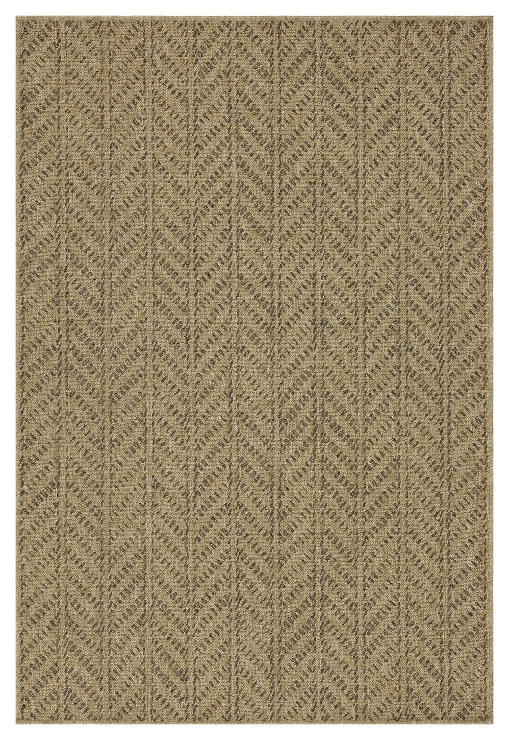 Earth GC_NTL1013 Jute/Mocha 5 ft. 3 in. x 7 ft. 3 in. Indoor/Outdoor Area Rug