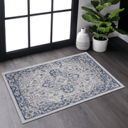 LOOM & LUXE Collection 2X3 Blue/Grey/Oriental Non-Shedding Living Room Bedroom Dining Home Office Stylish and Stain Resistant Area Rug