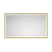 84in. W x 48in. H Oversized Rectangular Framed LED Mirror Anti-Fog Dimmable Wall Mount Bathroom Vanity Mirror HD Wall Mirror Kit For Gym And Dance Studio