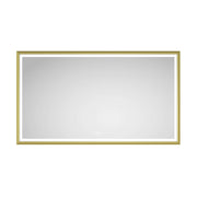 72in. W x 48in. H Oversized Rectangular Framed LED Mirror Anti-Fog Dimmable Wall Mount Bathroom Vanity Mirror HD Wall Mirror Kit For Gym And Dance Studio