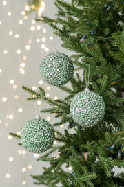 D3.9' Christmas Ball Ornaments, Decorative Hanging Ball Christmas Tree Ornaments for Holiday Party Decorations, Set of 6