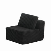 Modular Sectional Couches for Living Room: Single Seat (Black),Can extend an L-shaped sofa or transform it into a U-shaped sofa.