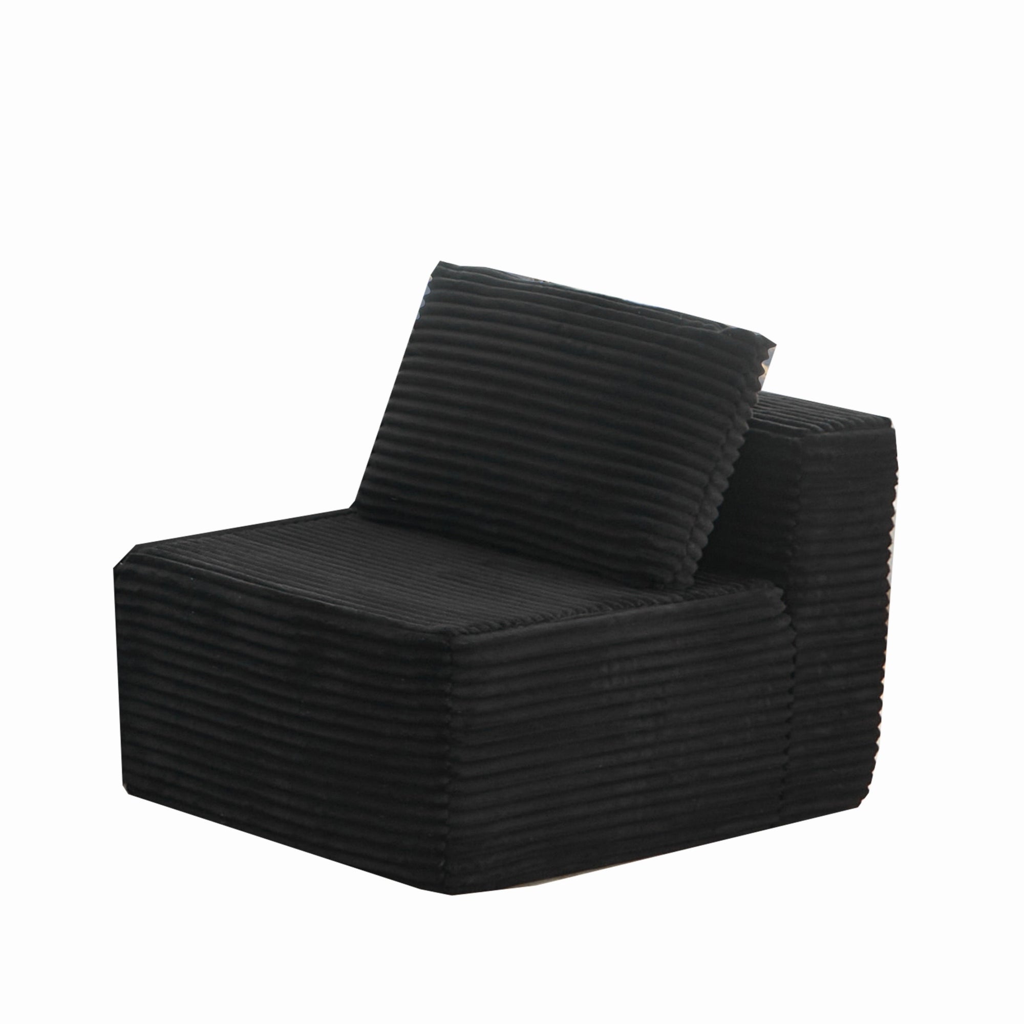 Modular Sectional Couches for Living Room: Single Seat (Black),Can extend an L-shaped sofa or transform it into a U-shaped sofa.