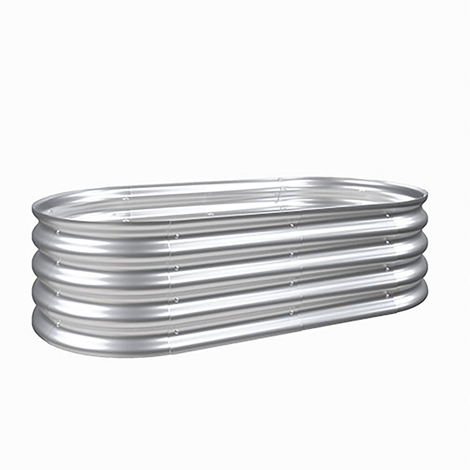 Heavy Duty Galvanized Raised Garden Bed Kit for Vegetables, Flowers & Herbs, Silver, 4x2x1ft