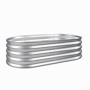 Heavy Duty Galvanized Raised Garden Bed Kit for Vegetables, Flowers & Herbs, Silver, 4x2x1ft