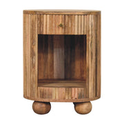 Solid Wood Soba Ball Open Slot Bedside