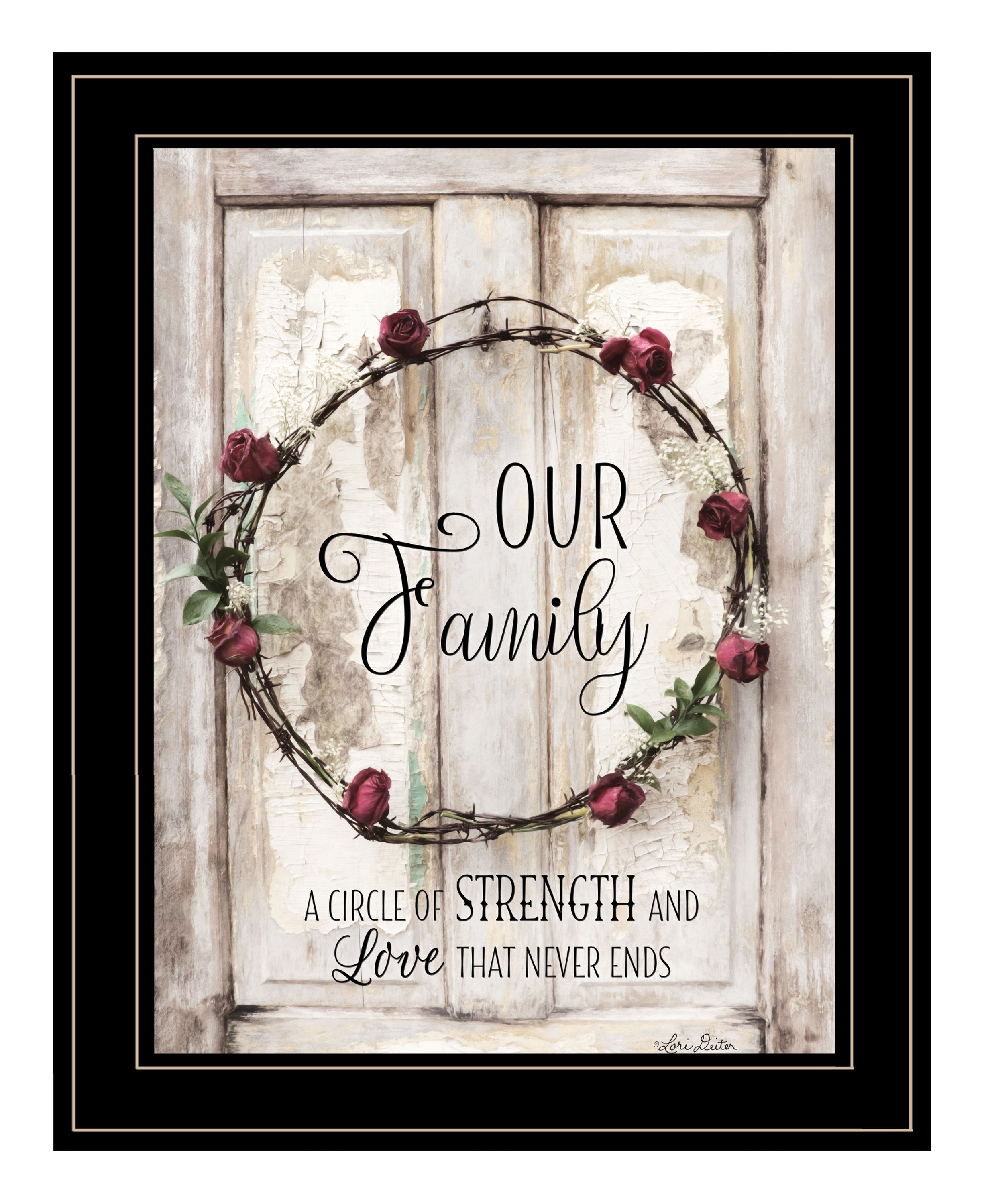 'Our Family' by Lori Deiter, Ready to Hang Framed Print, Black Frame