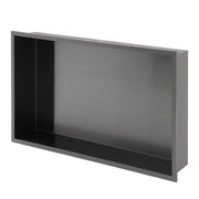 Gunmetal Black 21' x 13' Stainless Steel Shower Niche with Corrosion Resistance