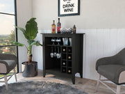 6-Bottle 1-Drawer 1-Shelf Bar Cabinet Wenge