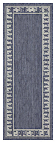 Sunshine GC_HAR2001 Blue 2 ft. 7 in. x 7 ft. 3 in. Indoor/Outdoor Area Rug