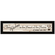 'Kitchen Is The Heart of The Home' By Trendy Decor 4U, Ready to Hang Framed Print, Black Frame