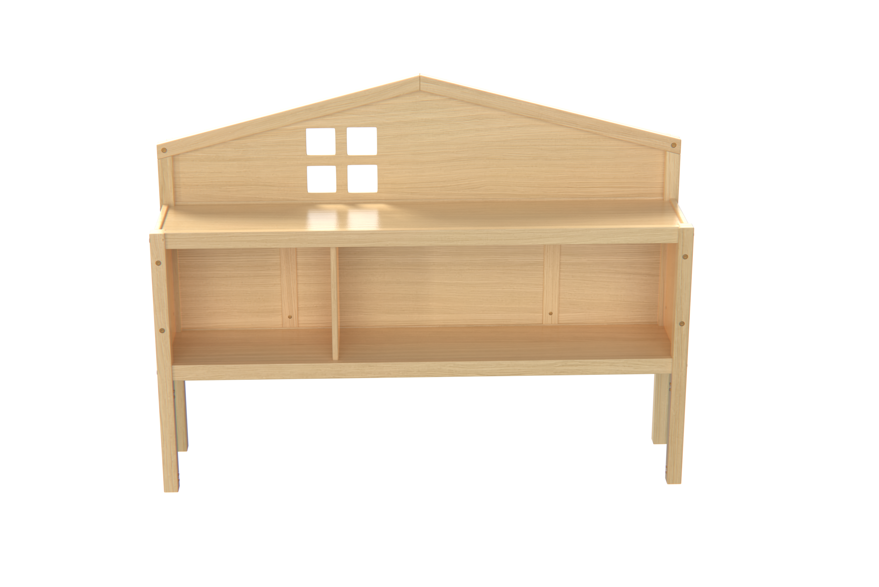 Headboard Storage Cabinet for Full-size Montessori Floor Bed Natural,Freely collocation