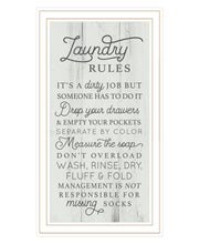 'Laundry Rules' by Lux+ Me Designs, Ready to Hang Framed Print, White Frame