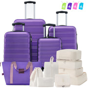 Hardshell Luggage Sets 4 pcs + Bag Spinner Suitcase with TSA Lock Lightweight-16'+20'+24'+28' Luggages