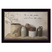 'He is the Potter' By Billy Jacobs, Printed Wall Art, Ready To Hang Framed Poster, Black Frame