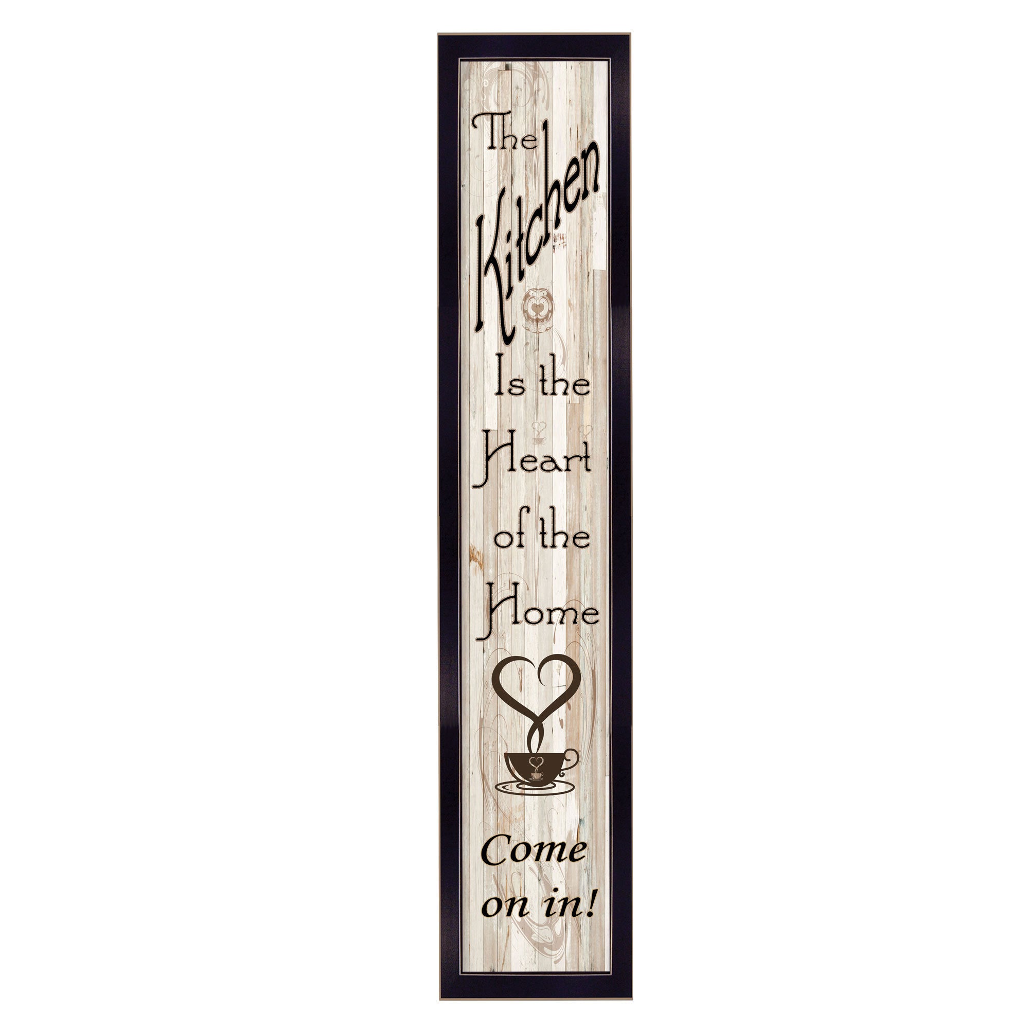 'Kitchen Is The Heart of The Home' by Millwork Engineering, Ready to Hang Framed Print, Black Frame