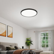 6PACK Flush Mount LED Ceiling Light Fixture Black, 16Inch 32Watt, Dimmable & 5 Color Selectable Ceiling Lamp 3520LM Low Profile Ceiling Light for Kitchen Bedroom Hallway Porch
