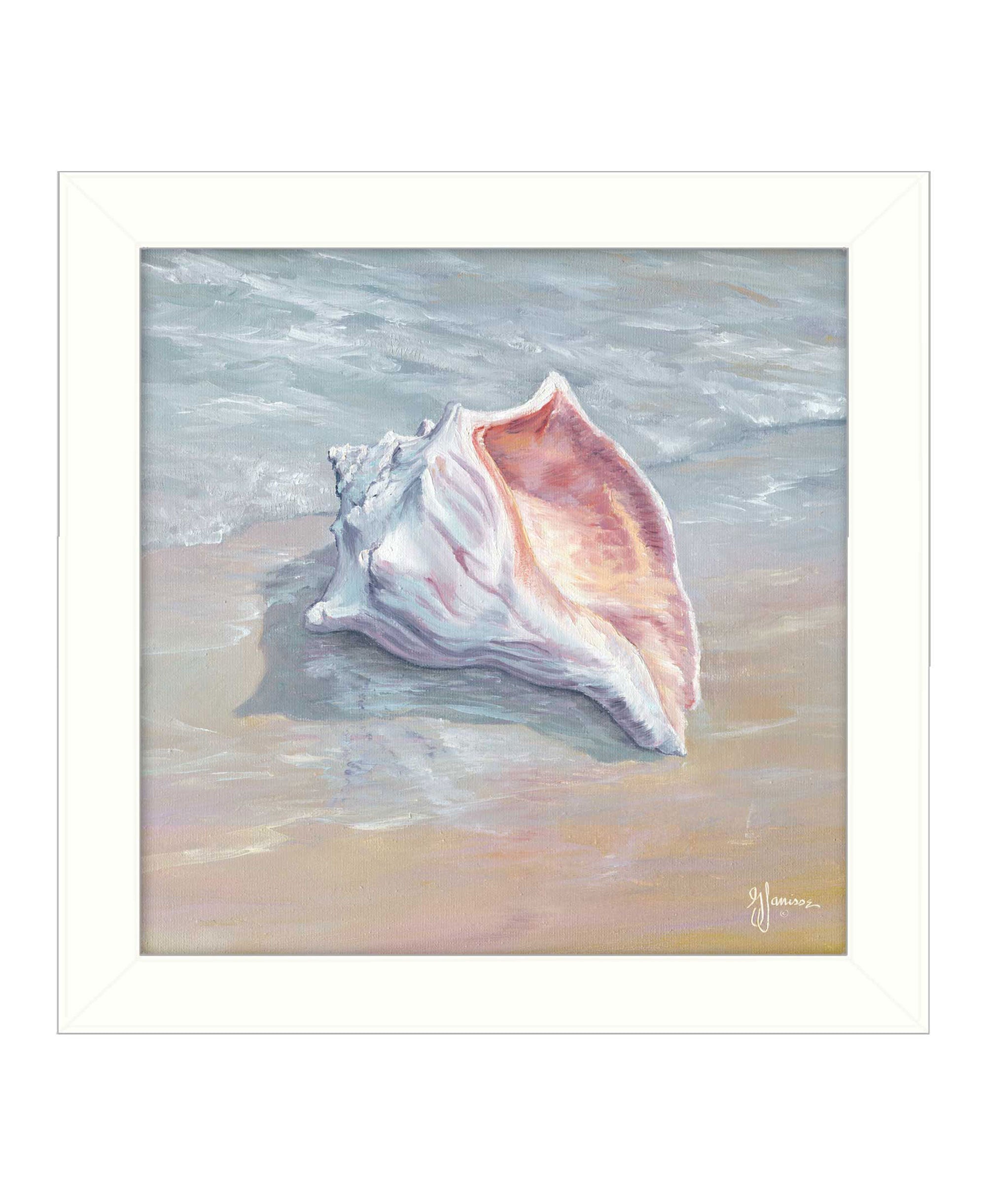 'Whelk' by Artisan Georgia Janisse, Ready to Hang Framed Print, White Frame