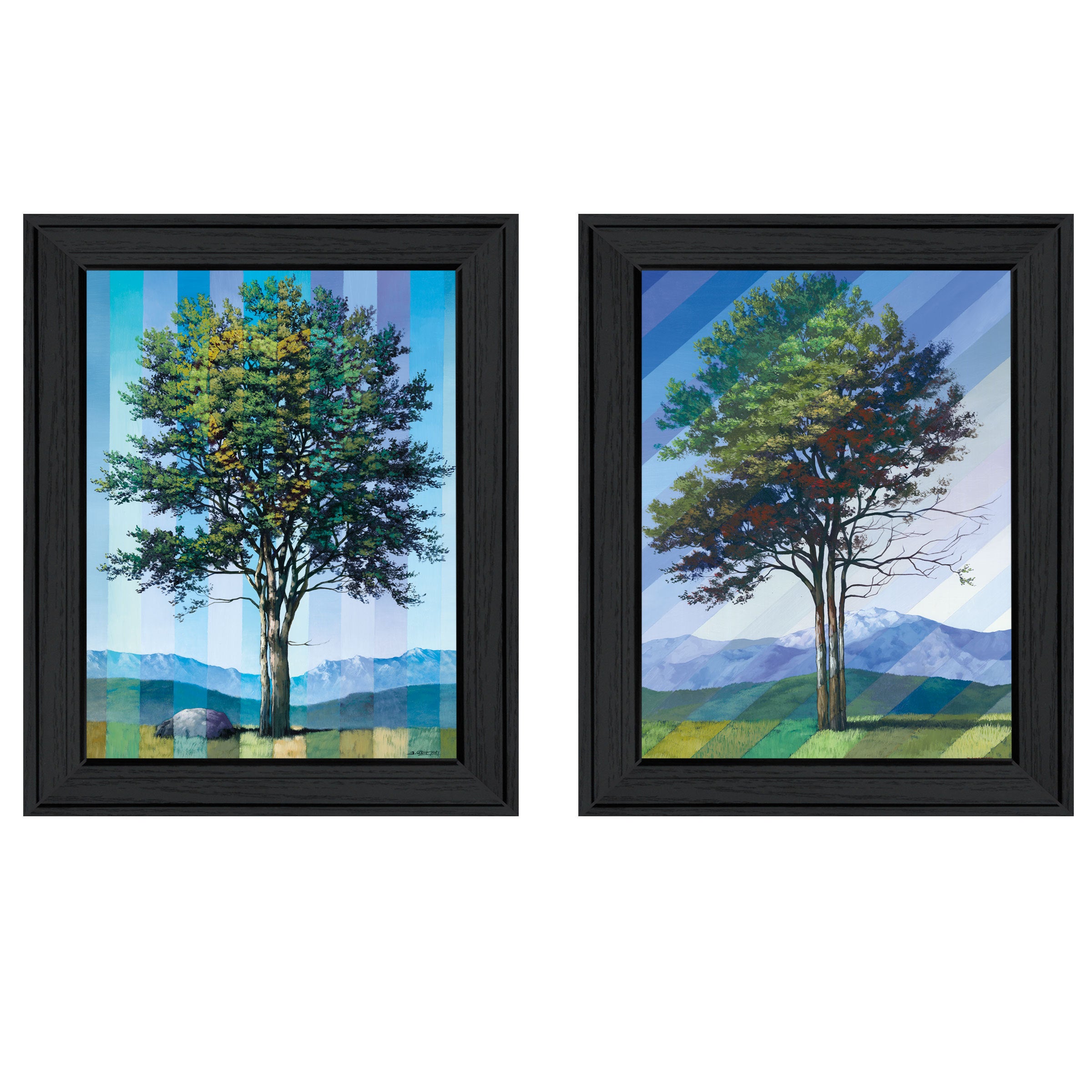 'Catching Light as Time Passes' 2-Piece Vignette by Tim Gagnon, Black Frame