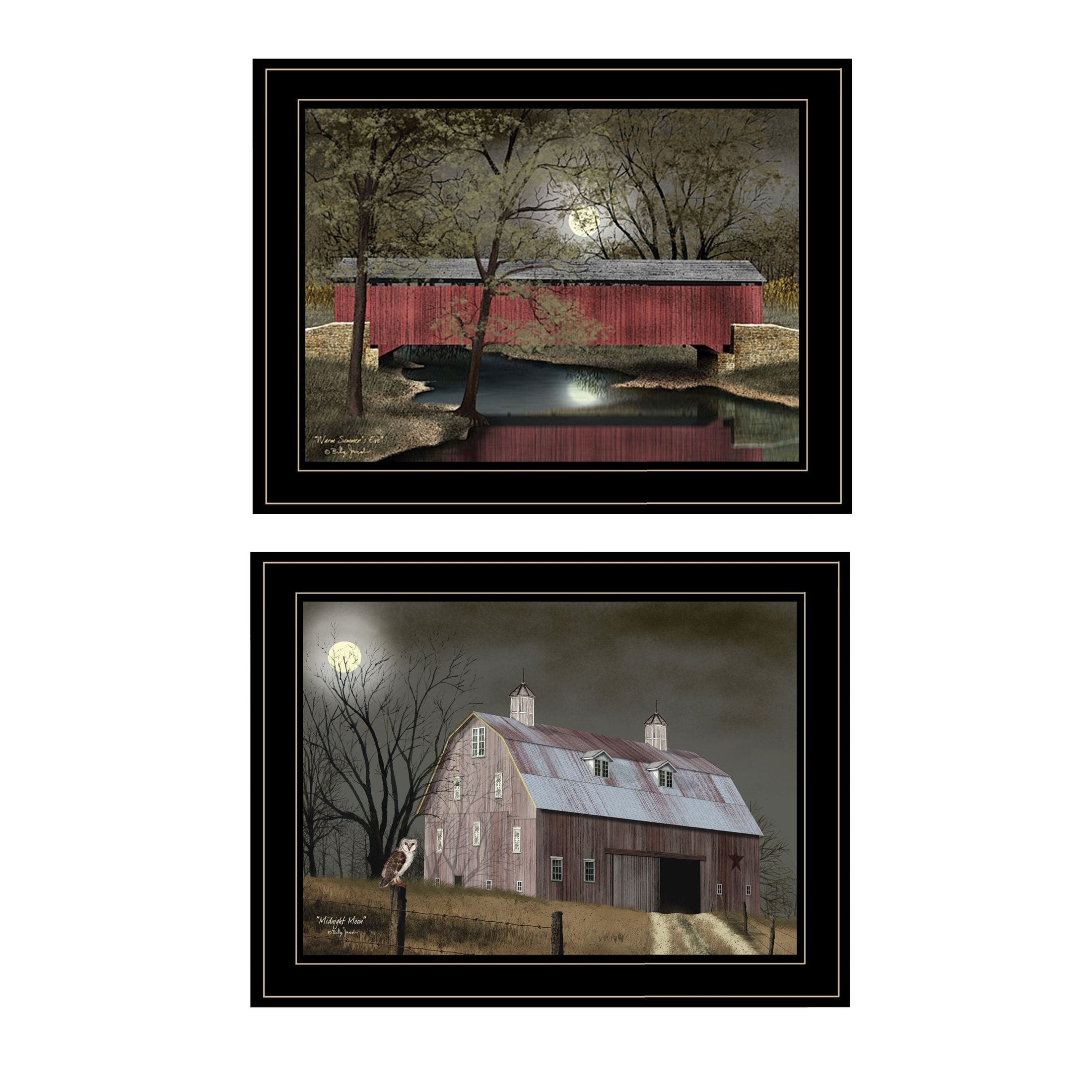 'Midnight Moon' By Billy Jacobs, Black Frame