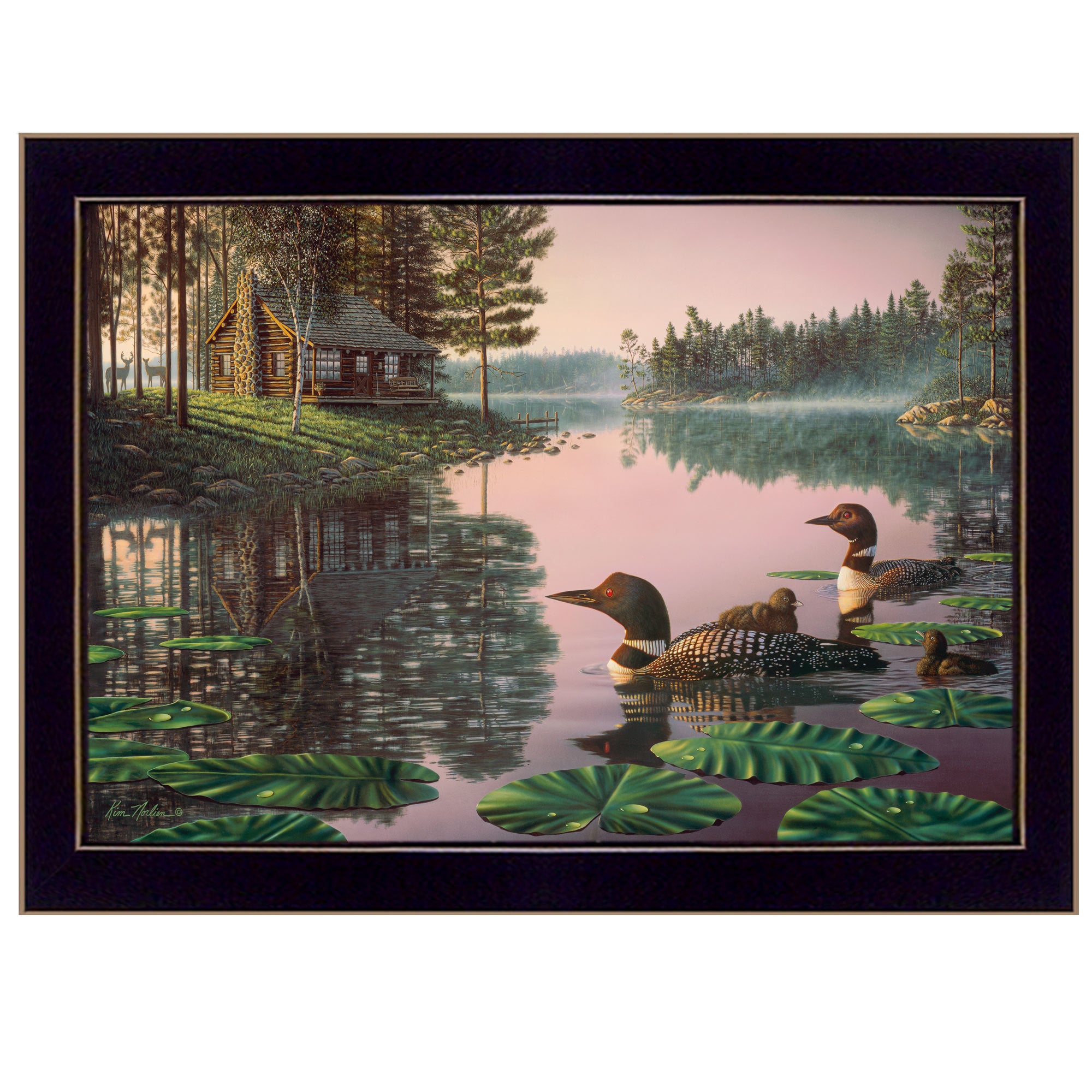 'Northern Tranquility' by Kim Norlien, Ready to Hang Framed Print, Black Frame