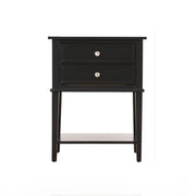 Sleek Minimalist Nightstand Black Particle Board 28x22x16 Inches