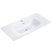 BB0936Y311, Integrated white ceramic basin, drain assembly NOT included