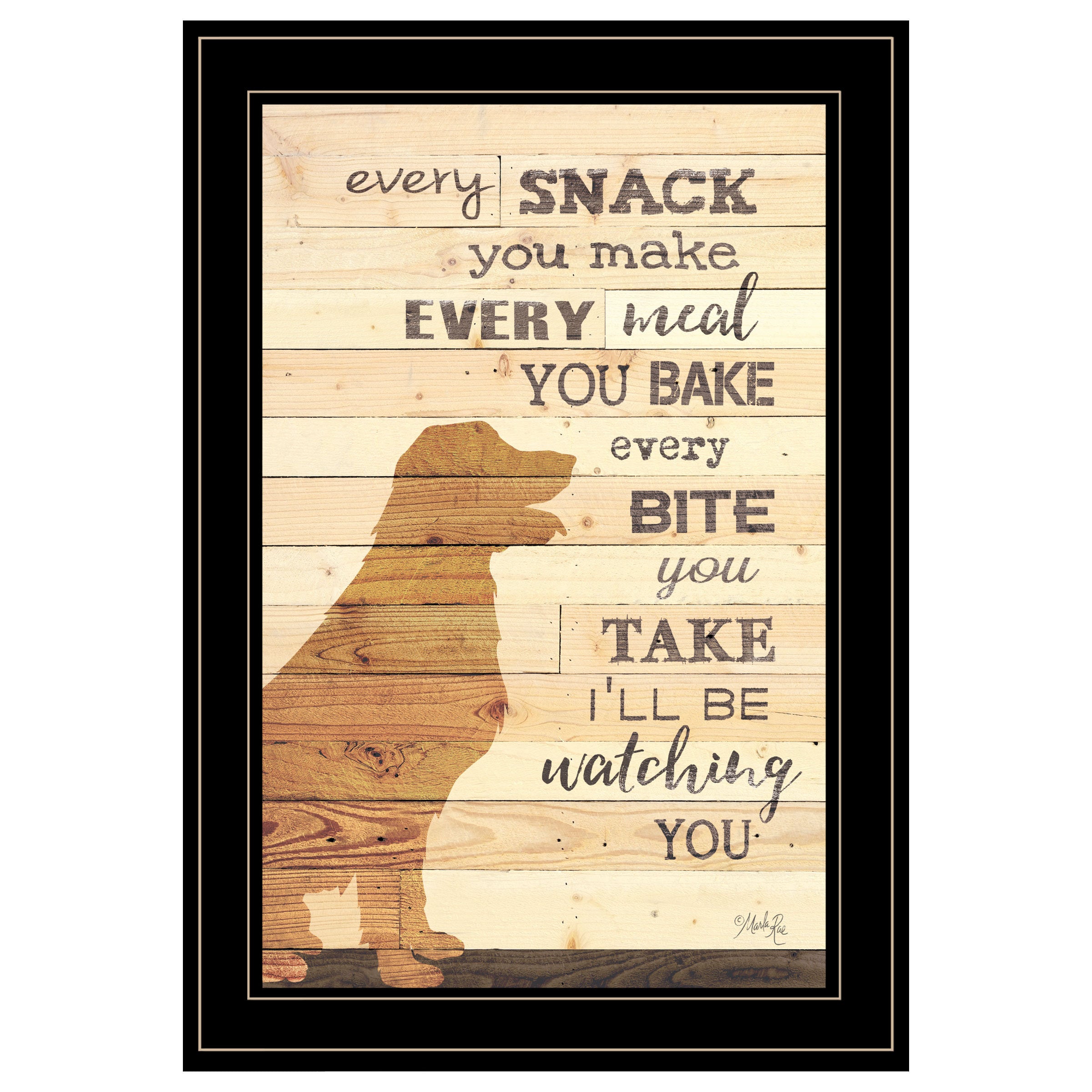 'Every Snack You Make' By Marla Rae, Ready to Hang Framed Print, Black Frame