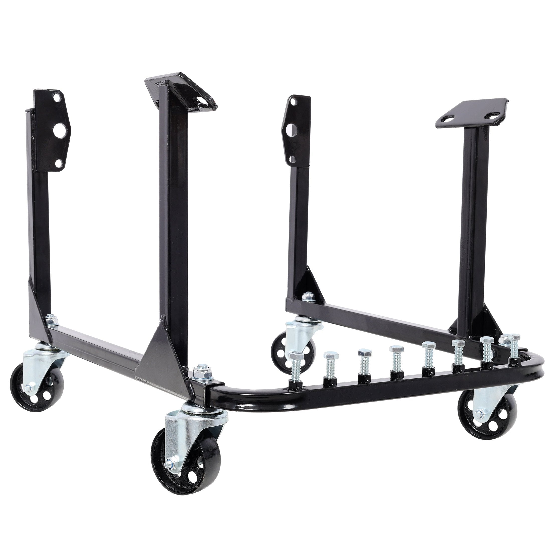 750LBS Engine Cradle with Wheels,Heavy-Duty Steel Motor Holder with 4 Swivel Casters and 4 Hook Positions Easy Assembly