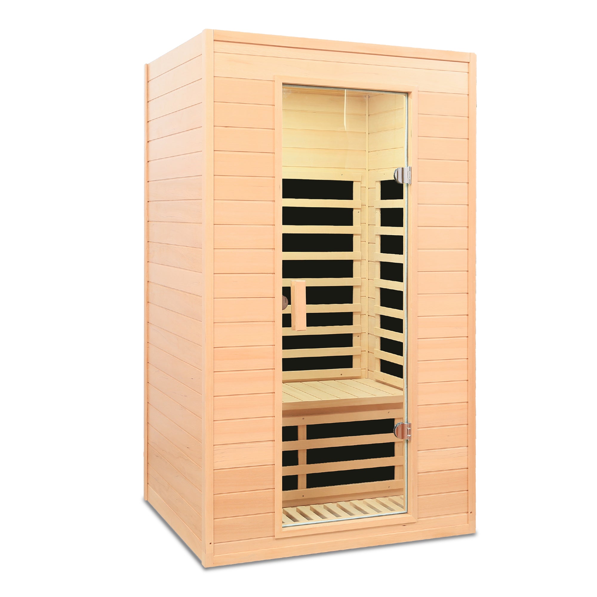 Hemlock Two-person Far Infrared Roof Embedded Indoor Sauna Room with Bluetooth and LED Lighting
